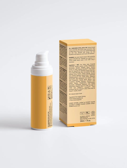 Sunscreen SPF30, with tint