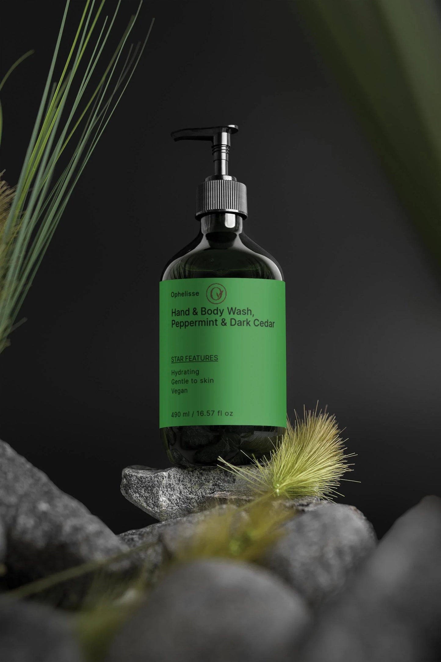 Hand & Body Wash, Peppermint & Dark Cedar