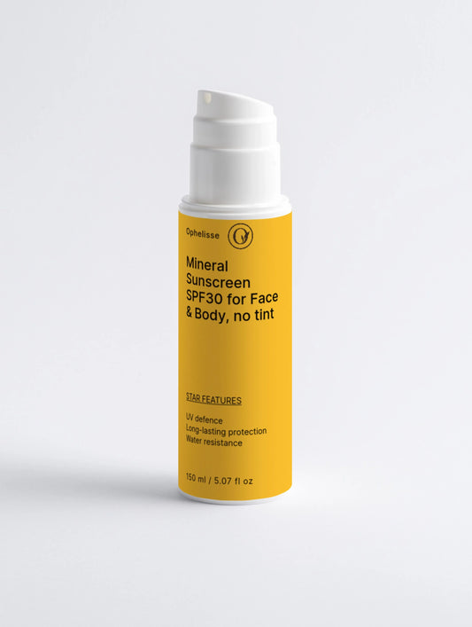 Mineral Sunscreen SPF30 for Face & Body, no tint