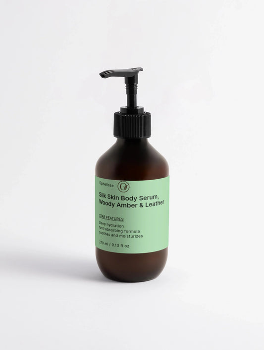 Silk Skin Body Serum, Woody Amber & Leather