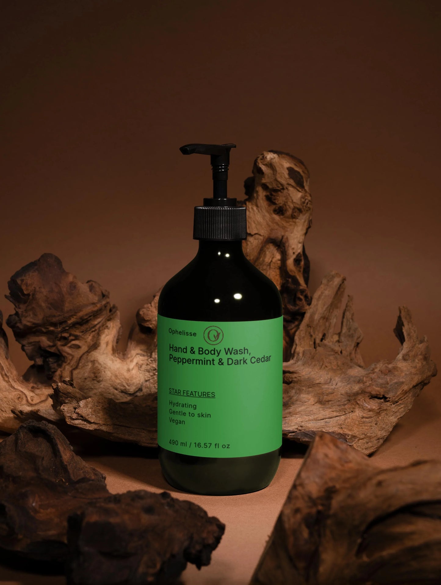 Hand & Body Wash, Peppermint & Dark Cedar